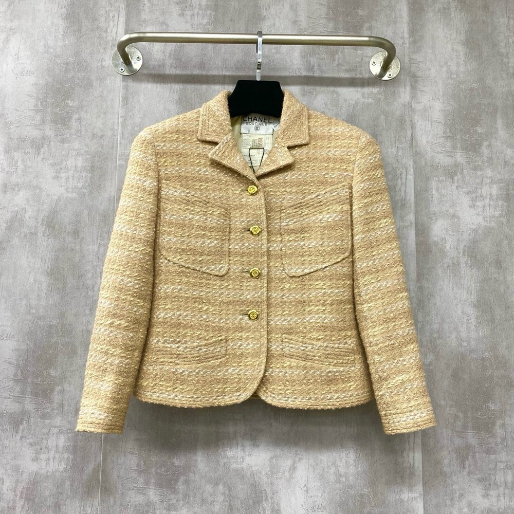 Authentic CHANEL Beige Women's Blazer